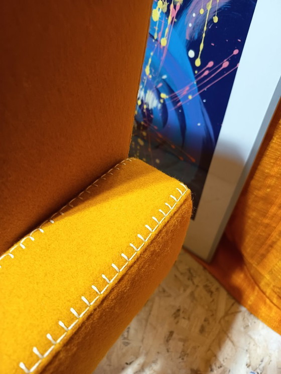 Image 1 of CASSINA Paire de fauteuils Utrecht 637 NEUF 2026 en laine KVARD Moutarde par Gerrit Rietveld