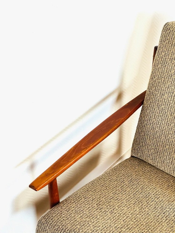 Image 1 of Poltrona scandinava vintage in teak e tessuto testurizzato, 1960