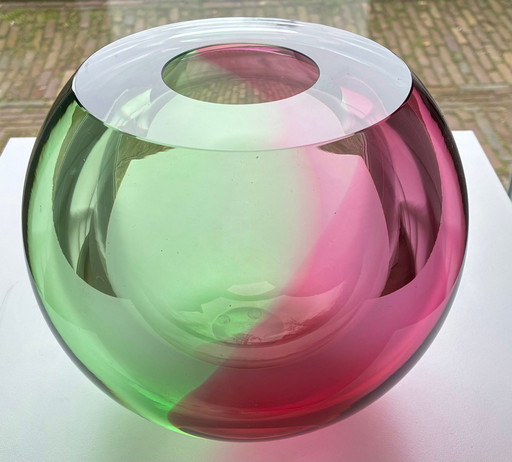 Grand objet unique en verre « SPRING » de George Broft 6,6 kilos !