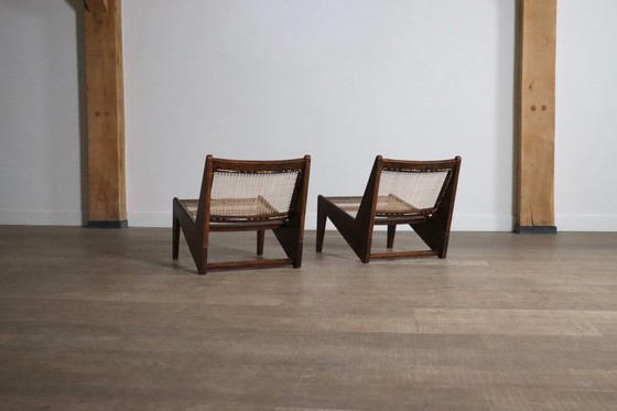Image 1 of Pierre Jeanneret Kangaroo Chairs PJ-SI-59, Indien, 1955