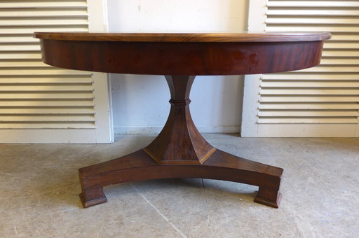 table à manger empire ronde antique en acajou