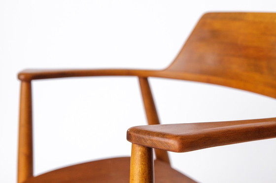 Image 1 of Wilkhahn 411 fauteuil, vintage teakhout uit de jaren 60, Duitse mid-century moderne stoel