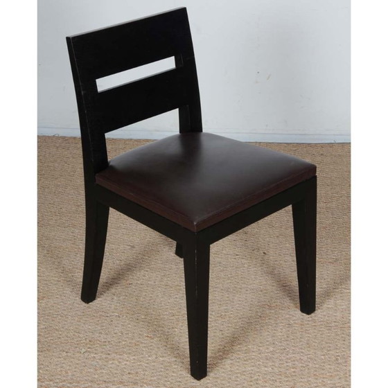 Image 1 of Juego de 4 sillas Archipel de cuero, diseñadas por Christian Liaigre en 1994.