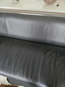 2 schwarze Ledersofas von Rolf Benz - Design