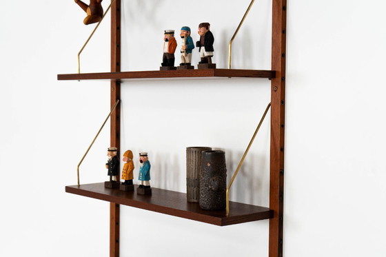 Image 1 of Modulaire wandkast van teakhout, Deens design, jaren 60, gemaakt in Denemarken.