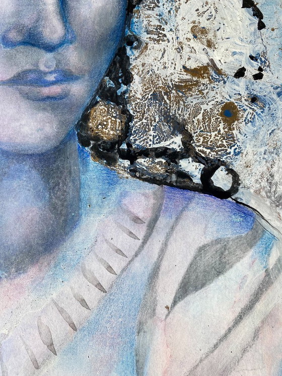 Image 1 of Erotic expressionist portrait of N. Boéri Véfour. France, 1960s