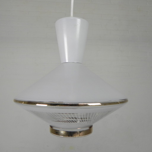 Pendant lamp, with glass shade in UFO model, 1950s