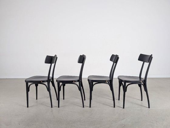 Image 1 of Set originale di 4 sedie Gebrüder Thonet, Vienna, di Hermann Czech