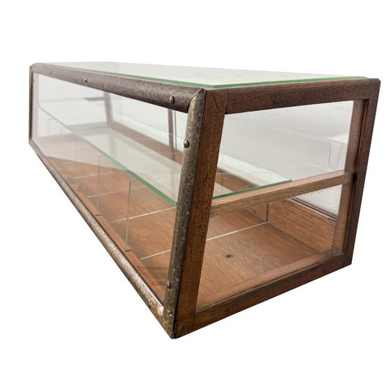 Vintage Winkelvitrine van ESMÉ, Vitrinekasten, Hout, Glas, Bruin (foto 6 van 14)