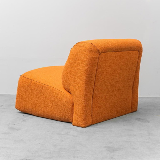 Fauteuil Lounge Vintage en Tissu Orange, Design Modernariato Années 70 – 1970 (photo 11 of 11)