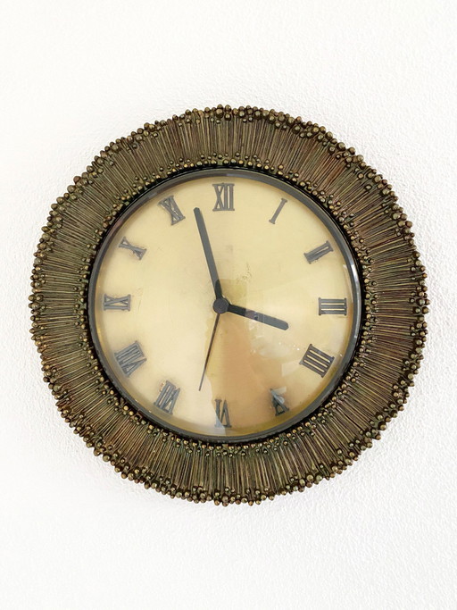 Vintage brutalistische Wanduhr