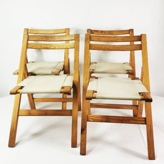 Image 1 of Set klapstoelen Bialskie Fabryki Mebli Biała Podlaska jaren 70