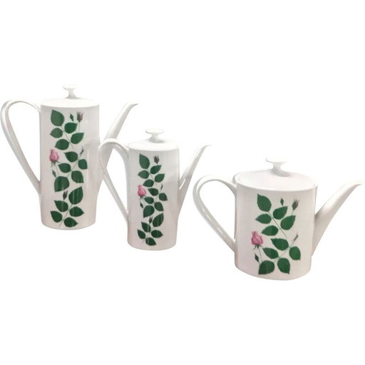 Ensemble vintage de théières, cafetières et chocolatières par Arzberg, Allemagne 1970