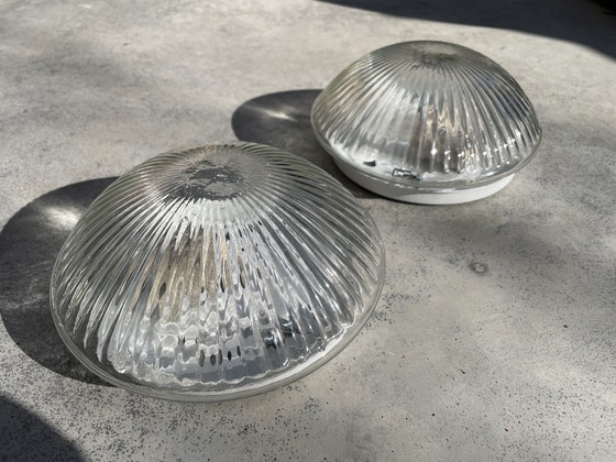 Image 1 of Set aus 2 identischen Glasdeckenlampen