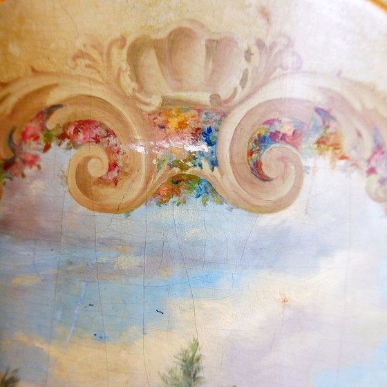 Image 1 of Venetian Baroque Arched Cabinet with Pastoral Decoration - Circa 1900