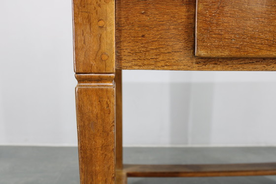 Image 1 of Gerestaureerde antieke eiken tafel uit 1930, Tsjecho-Slowakije