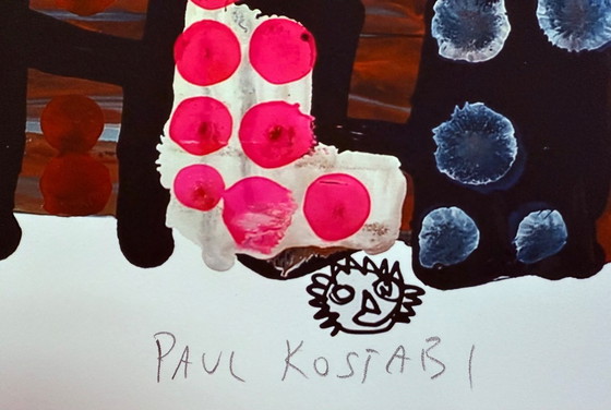 Image 1 of Paul Indrek Kostabi: "Estallido, 2016". Firmado a mano, nº 8/15. En Excelente Estado. Sólo una Edición de 15 Piezas.