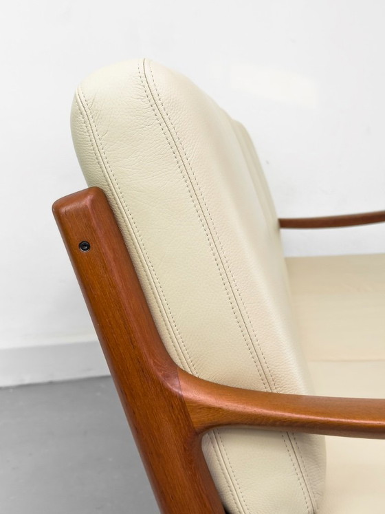 Canapé Senator 3 places en cuir et teck, par Ole Wanscher pour Cado, 1977 – Canapés 3 places, Leather (photo 14 of 26)