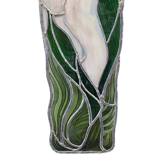 Image 1 of French Art Nouveau stained glass window, circa 1900
