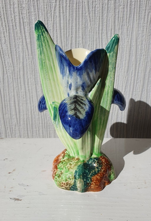 Shorter&Sons Staffordshire vase IRIS hand painted