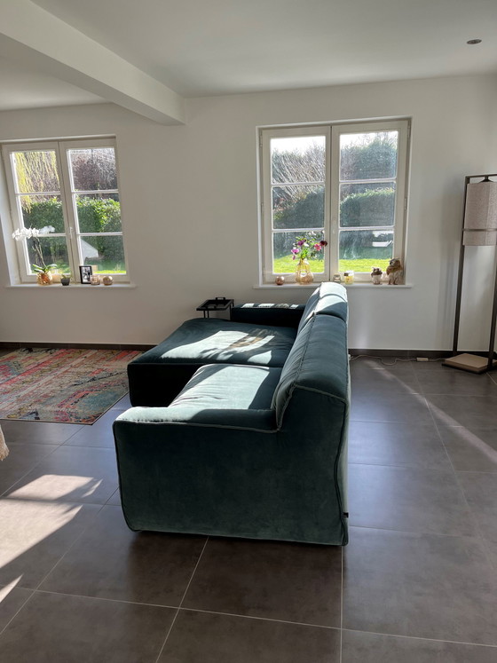 Canapé Clay Royal Turquoise, Longchair grand accoudoir gauche - 1,5 s, FEST, Fauteuils, Velours (photo 3 sur 6)