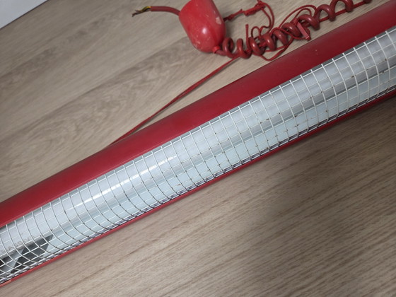 Hermosa lámpara de techo roja – Lámparas colgantes, Metal, Plastic (photo 3 of 7)