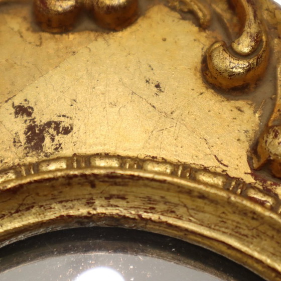 Kleiner Deknudt Wappenspiegel Blattgold Vergoldet Barock Stil 45cm – Glass, Wood (photo 15 of 18)