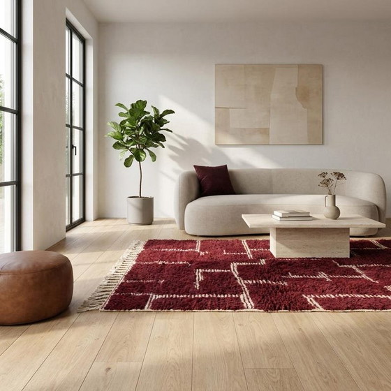 Tappeto berbero color ecru con motivi geometrici, 250/160 cm – Tappeti, Wool (photo 6 of 7)