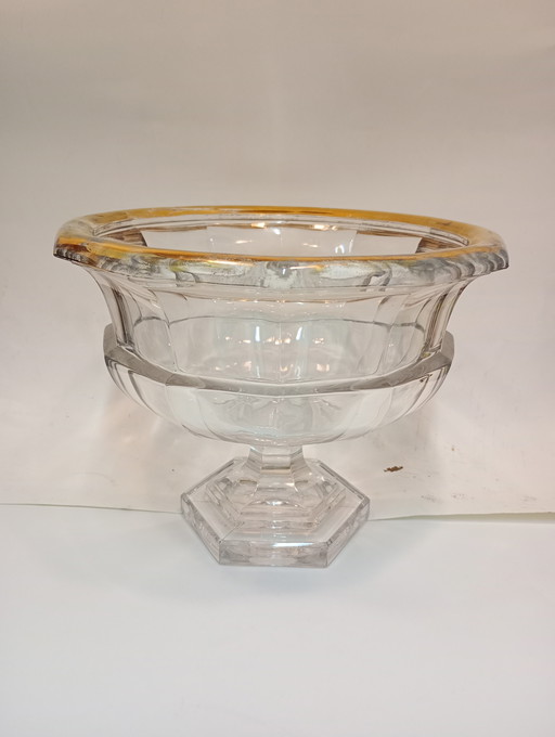 coupe à fruits en cristal artisanal de Lorraine 24 carats