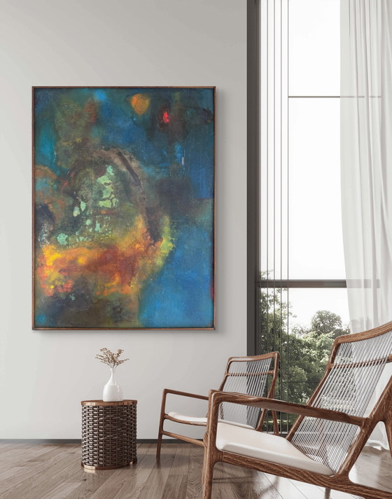 Image 1 of Silvin Bronkart - Deep River - magnificent painting from 1960