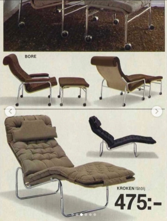 Image 1 of Vintage IKEA ‘Kroken’ ligstoel (Christer Blomquist)