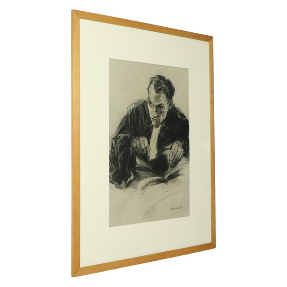 Image 1 of Kohlezeichnung Jurist Art Driesschaert 1974