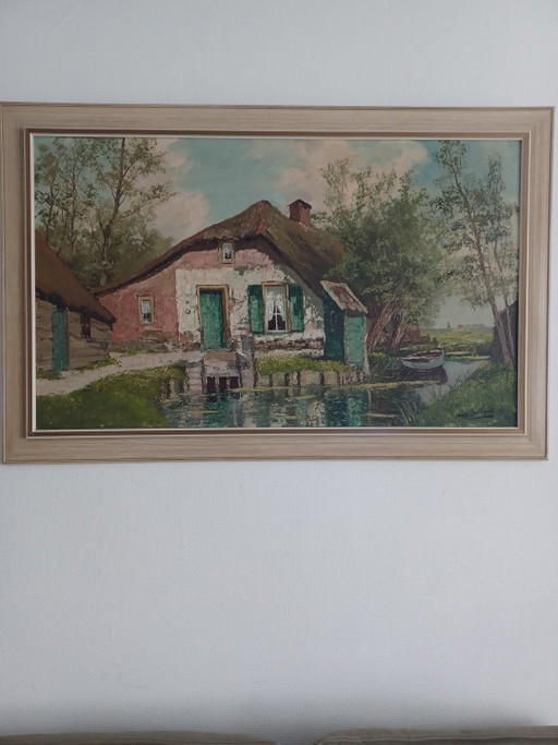 Quadro su tela in ottime condizioni – schilderijen tekeningen, Canvas, Wood