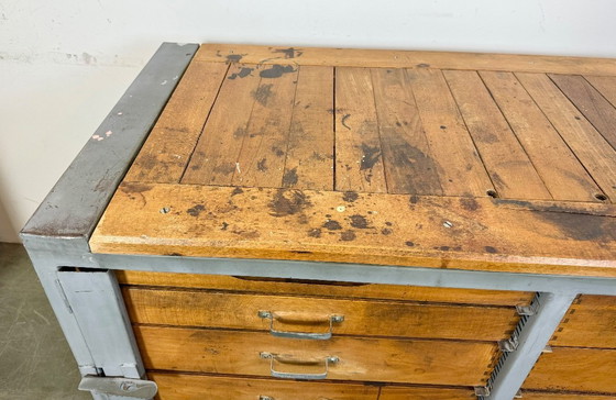 Image 1 of Cassettiera industriale grigia vintage, anni '60