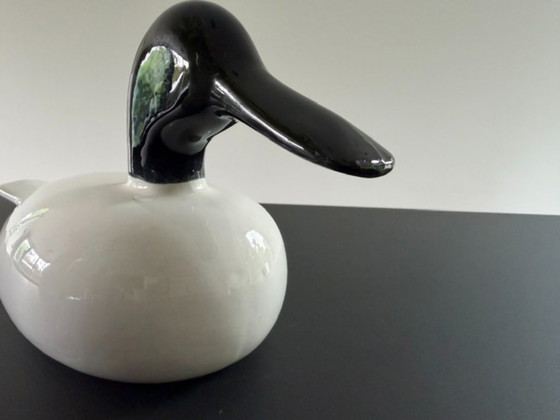 Image 1 of Vintage Scandinavian ceramic duck – stylized design – 32 cm
