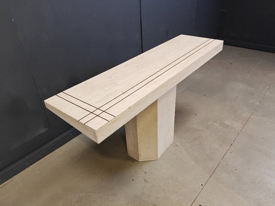 Image 1 of Console en travertin de Roche Bobois, 1970
