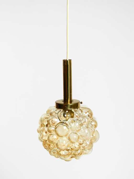Image 1 of Beautiful original glass bubble pendant lamp from the 1960s | Manufactured by Limburg | Designed by Helena Tynell
