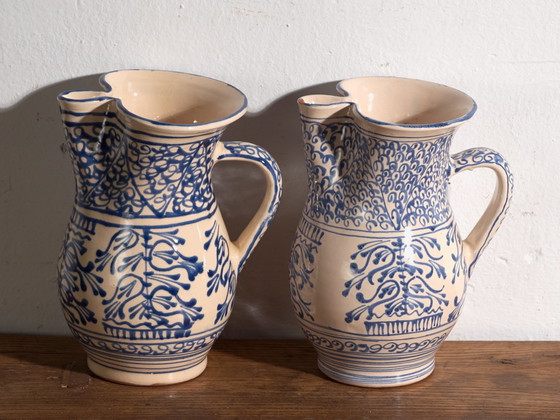 Pair of Vintage Glazed Ceramic Jugs, Central Europe, circa 1950 #3, Crockery (photo 3 of 10)