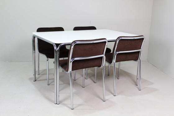 Image 1 of Vintage Design Eettafel, Wit, TECTA Jaren '70