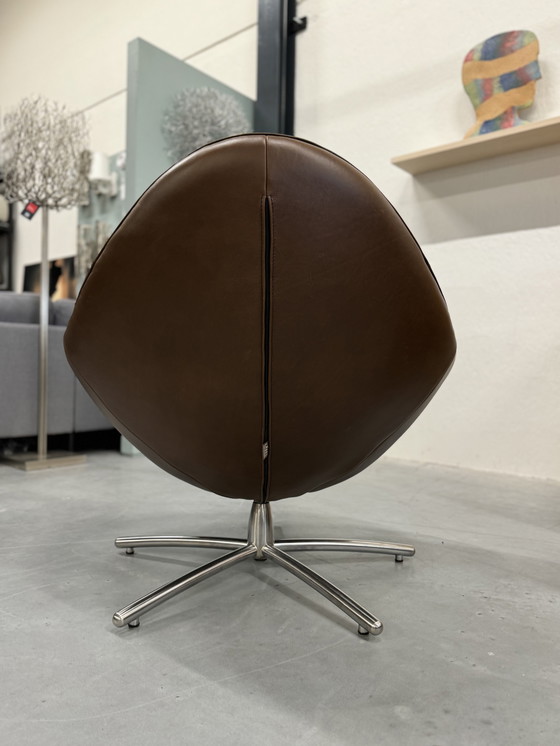 Image 1 of Label Vandenberg Hidde fauteuil met Gin poef Bovino dark Brown