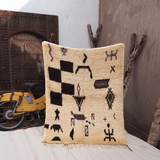 Image 1 of Vintage Marokkaans Taznakht vloerkleed 'Talia' | Handgeweven Berber vloerkleed | 148 × 115 cm