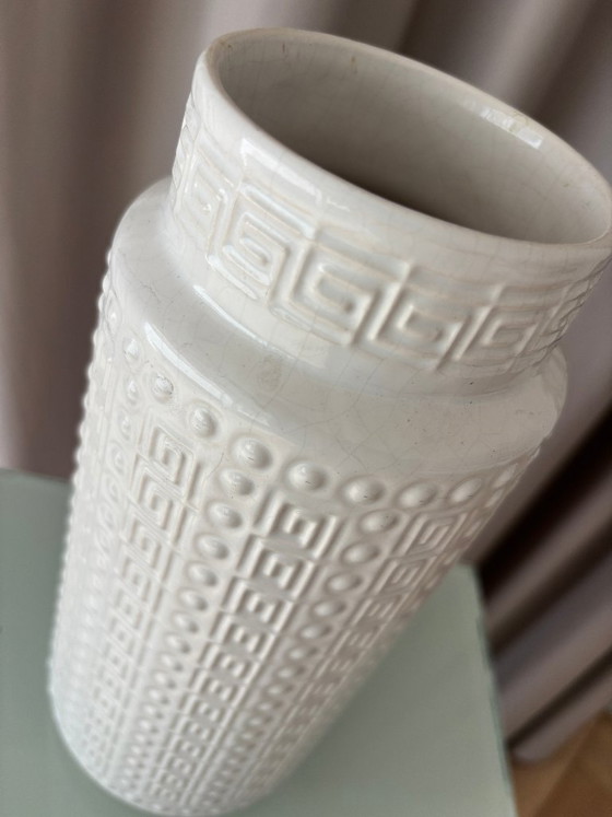 Grand vase vintage Fat Lava en céramique blanche – Alfred Klein Keramik – Ceramic (photo 6 of 8)