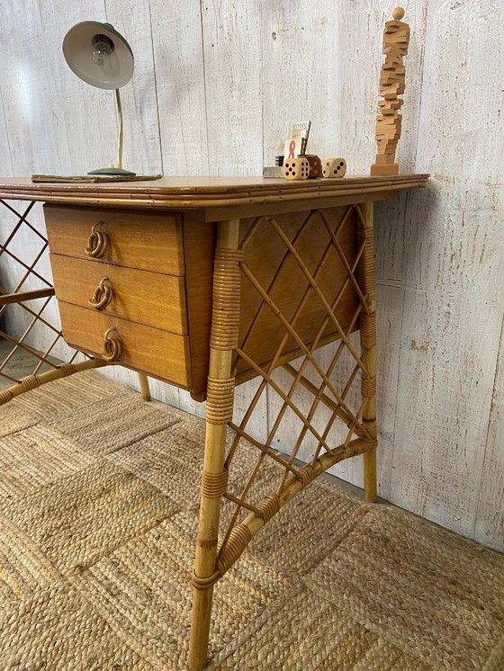 Image 1 of scrivania in rattan