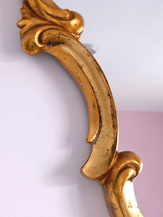 Image 1 of Specchio in legno massello dorato in stile barocco