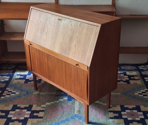 Bernhardt Pedersen Teak Secretaire Desk, Denmark 1960s