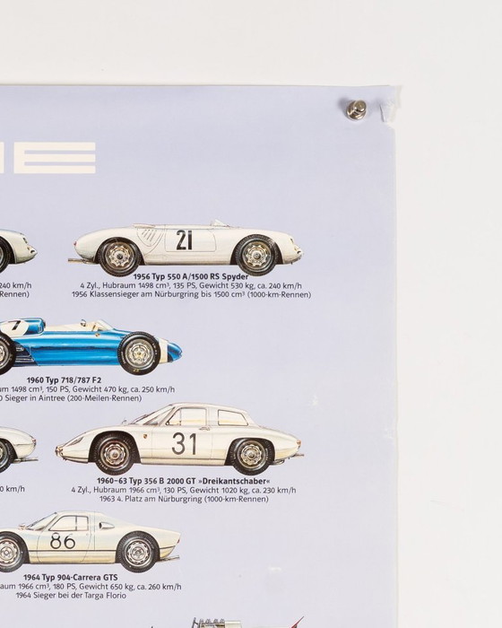 Image 1 of Porsche Rennwagen seit 1953 – 1980 – Poster originale Porsche vintage – Vintage Motorsport – 102x76 cm