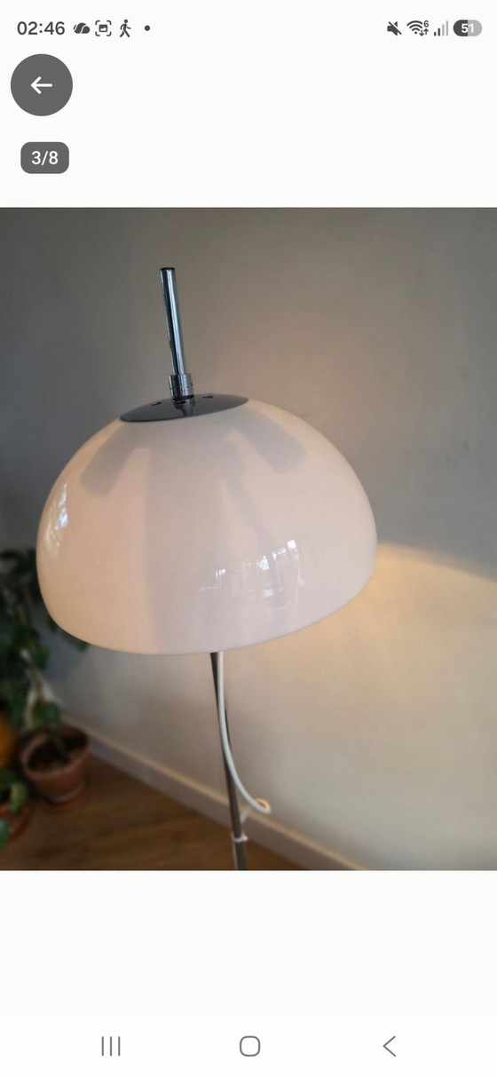 Mushroom vintage vloerlamp – Vloerlampen, Metaal, Kunststof (photo 4 of 6)
