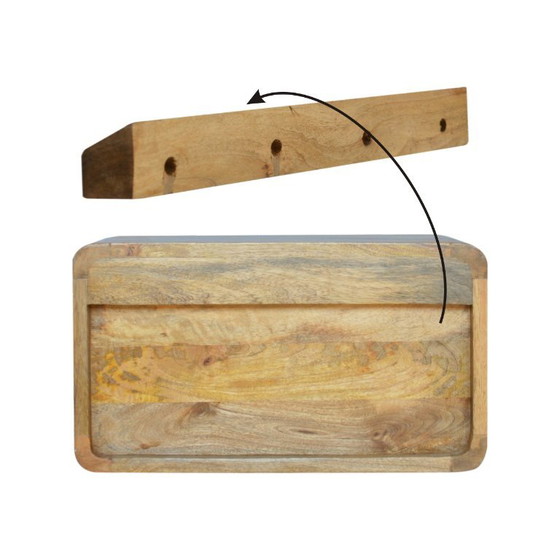 Schwebender Nachttisch mit offenem Ablagefach – Eichen-Finish – Artisan, Nachttische, Wood (photo 9 of 9)