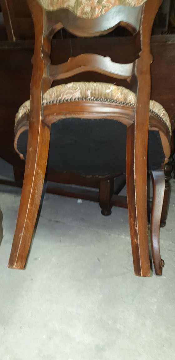 Image 1 of 6 chaises de salle à manger de style baroque italien