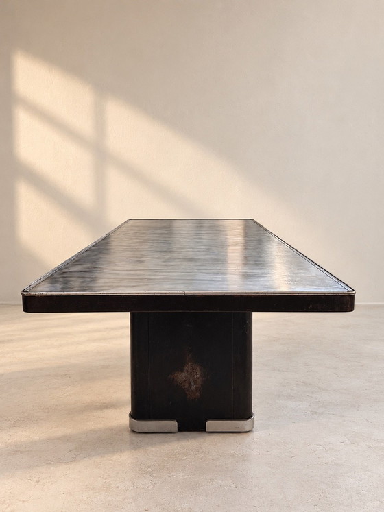 Table Vintage Ahrend Oda - Design Industriel Néerlandais, Tables de salle à manger, Métal, Aluminium, Noir (photo 5 sur 5)
